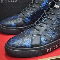 Cheap Philipp Plein PP High Tops Shoes For Men #1381455 Replica Wholesale [$92.00 USD] [ITEM#1381455] on Replica Philipp Plein PP High Tops Shoes