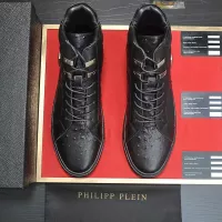 Cheap Philipp Plein PP High Tops Shoes For Men #1381456 Replica Wholesale [$92.00 USD] [ITEM#1381456] on Replica Philipp Plein PP High Tops Shoes