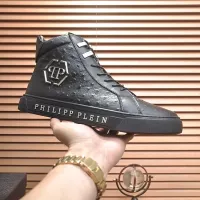 Cheap Philipp Plein PP High Tops Shoes For Men #1381456 Replica Wholesale [$92.00 USD] [ITEM#1381456] on Replica Philipp Plein PP High Tops Shoes