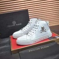 Cheap Philipp Plein PP High Tops Shoes For Men #1381457 Replica Wholesale [$92.00 USD] [ITEM#1381457] on Replica Philipp Plein PP High Tops Shoes