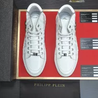 Cheap Philipp Plein PP High Tops Shoes For Men #1381457 Replica Wholesale [$92.00 USD] [ITEM#1381457] on Replica Philipp Plein PP High Tops Shoes