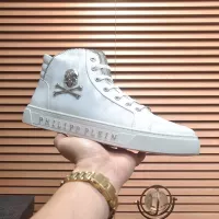 Cheap Philipp Plein PP High Tops Shoes For Men #1381457 Replica Wholesale [$92.00 USD] [ITEM#1381457] on Replica Philipp Plein PP High Tops Shoes