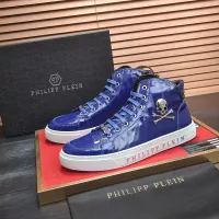 Cheap Philipp Plein PP High Tops Shoes For Men #1381458 Replica Wholesale [$92.00 USD] [ITEM#1381458] on Replica Philipp Plein PP High Tops Shoes