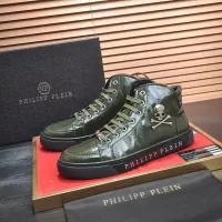 Cheap Philipp Plein PP High Tops Shoes For Men #1381459 Replica Wholesale [$92.00 USD] [ITEM#1381459] on Replica Philipp Plein PP High Tops Shoes