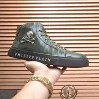 Cheap Philipp Plein PP High Tops Shoes For Men #1381459 Replica Wholesale [$92.00 USD] [ITEM#1381459] on Replica Philipp Plein PP High Tops Shoes