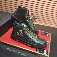 Cheap Philipp Plein PP High Tops Shoes For Men #1381459 Replica Wholesale [$92.00 USD] [ITEM#1381459] on Replica Philipp Plein PP High Tops Shoes