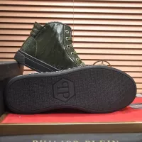 Cheap Philipp Plein PP High Tops Shoes For Men #1381459 Replica Wholesale [$92.00 USD] [ITEM#1381459] on Replica Philipp Plein PP High Tops Shoes