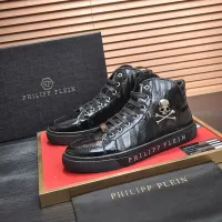 Cheap Philipp Plein PP High Tops Shoes For Men #1381460 Replica Wholesale [$92.00 USD] [ITEM#1381460] on Replica Philipp Plein PP High Tops Shoes