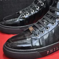 Cheap Philipp Plein PP High Tops Shoes For Men #1381460 Replica Wholesale [$92.00 USD] [ITEM#1381460] on Replica Philipp Plein PP High Tops Shoes
