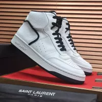 Cheap Yves Saint Laurent YSL High Tops Shoes For Men #1381463 Replica Wholesale [$100.00 USD] [ITEM#1381463] on Replica Yves Saint Laurent YSL High Tops Shoes