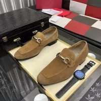 Cheap Salvatore Ferragamo Leather Shoes For Men #1381481 Replica Wholesale [$108.00 USD] [ITEM#1381481] on Replica Salvatore Ferragamo Leather Shoes