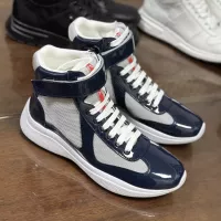Cheap Prada High Top Shoes For Men #1381668 Replica Wholesale [$92.00 USD] [ITEM#1381668] on Replica Prada High Top Shoes