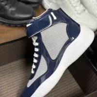 Cheap Prada High Top Shoes For Men #1381668 Replica Wholesale [$92.00 USD] [ITEM#1381668] on Replica Prada High Top Shoes