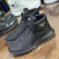 Cheap Prada High Top Shoes For Men #1381670 Replica Wholesale [$98.00 USD] [ITEM#1381670] on Replica Prada High Top Shoes