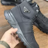 Cheap Prada High Top Shoes For Men #1381670 Replica Wholesale [$98.00 USD] [ITEM#1381670] on Replica Prada High Top Shoes