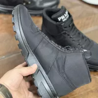 Cheap Prada High Top Shoes For Men #1381670 Replica Wholesale [$98.00 USD] [ITEM#1381670] on Replica Prada High Top Shoes