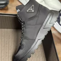 Cheap Prada High Top Shoes For Men #1381670 Replica Wholesale [$98.00 USD] [ITEM#1381670] on Replica Prada High Top Shoes