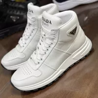 Cheap Prada High Top Shoes For Men #1381672 Replica Wholesale [$100.00 USD] [ITEM#1381672] on Replica Prada High Top Shoes