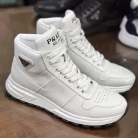 Cheap Prada High Top Shoes For Men #1381672 Replica Wholesale [$100.00 USD] [ITEM#1381672] on Replica Prada High Top Shoes