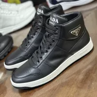 Cheap Prada High Top Shoes For Men #1381673 Replica Wholesale [$100.00 USD] [ITEM#1381673] on Replica Prada High Top Shoes