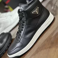 Cheap Prada High Top Shoes For Men #1381673 Replica Wholesale [$100.00 USD] [ITEM#1381673] on Replica Prada High Top Shoes