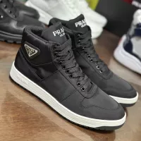 Cheap Prada High Top Shoes For Men #1381674 Replica Wholesale [$98.00 USD] [ITEM#1381674] on Replica Prada High Top Shoes