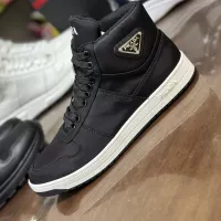 Cheap Prada High Top Shoes For Men #1381674 Replica Wholesale [$98.00 USD] [ITEM#1381674] on Replica Prada High Top Shoes