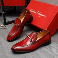 Cheap Salvatore Ferragamo Leather Shoes For Men #1381831 Replica Wholesale [$88.00 USD] [ITEM#1381831] on Replica Salvatore Ferragamo Leather Shoes