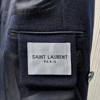 Cheap Yves Saint Laurent YSL Coat Long Sleeved For Men #1381953 Replica Wholesale [$314.05 USD] [ITEM#1381953] on Replica Yves Saint Laurent YSL Coat