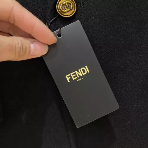 Cheap Fendi Coat Long Sleeved For Men #1381972 Replica Wholesale [$314.05 USD] [ITEM#1381972] on Replica Fendi Coat