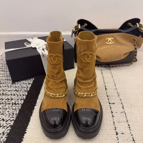 Cheap Chanel Boots For Women #1382310 Replica Wholesale [$145.00 USD] [ITEM#1382310] on Replica Chanel Boots