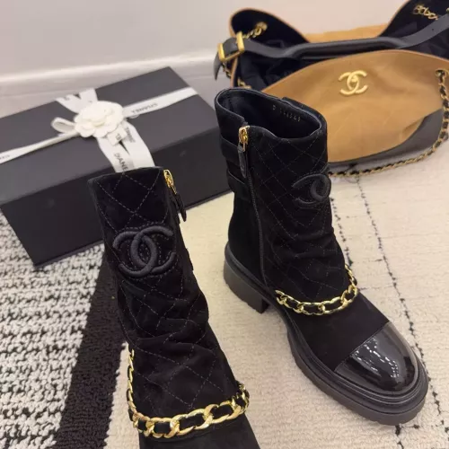 Cheap Chanel Boots For Women #1382312 Replica Wholesale [$145.00 USD] [ITEM#1382312] on Replica Chanel Boots