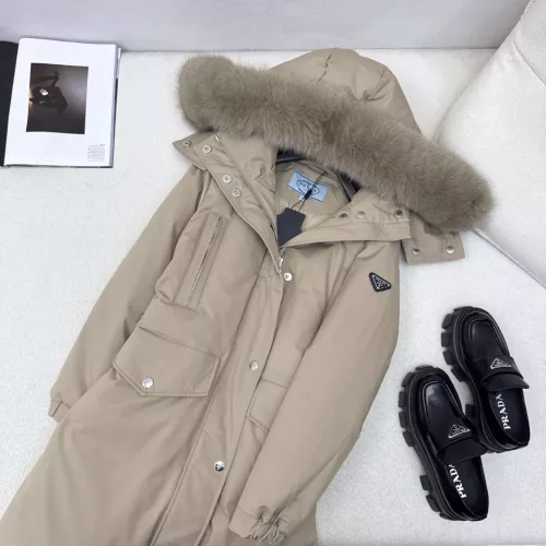 Cheap Prada Down Feather Coat Long Sleeved For Women #1383808 Replica Wholesale [$257.85 USD] [ITEM#1383808] on Replica Prada Down Feather Coat