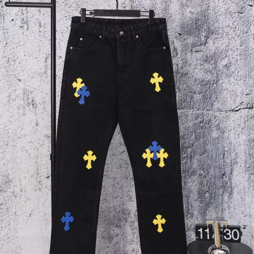 Cheap Chrome Hearts Jeans For Men #1384181 Replica Wholesale [$64.00 USD] [ITEM#1384181] on Replica Chrome Hearts Jeans