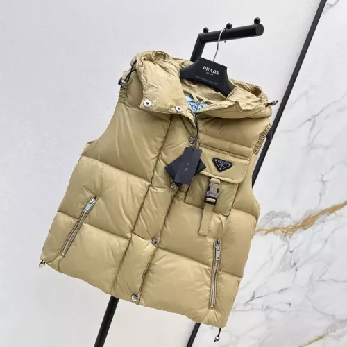 Cheap Prada Down Feather Coat Sleeveless For Women #1384395 Replica Wholesale [$108.00 USD] [ITEM#1384395] on Replica Prada Down Feather Coat