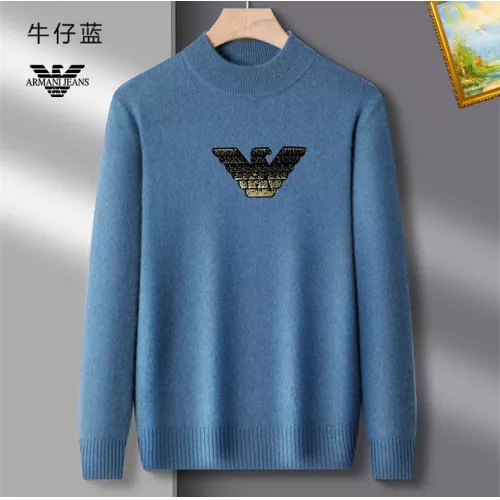 Cheap Armani Sweaters Long Sleeved For Men #1384637 Replica Wholesale [$42.00 USD] [ITEM#1384637] on Replica Armani Sweaters