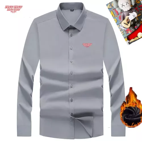 Cheap MIU MIU  Shirts Long Sleeved For Unisex #1385843 Replica Wholesale [$42.00 USD] [ITEM#1385843] on Replica MIU MIU  Shirts