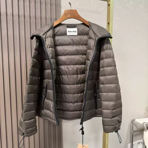 Cheap MIU MIU Down Feather Coat Long Sleeved For Women #1386142 Replica Wholesale [$160.00 USD] [ITEM#1386142] on Replica MIU MIU Down Feather Coat