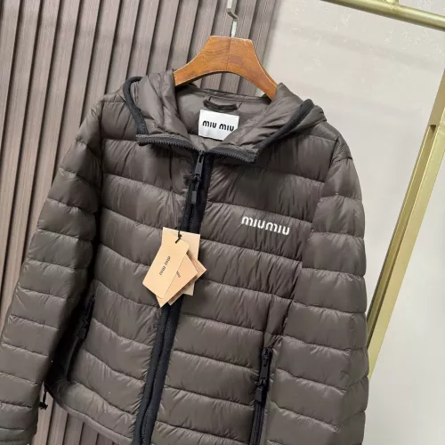 Cheap MIU MIU Down Feather Coat Long Sleeved For Women #1386142 Replica Wholesale [$160.00 USD] [ITEM#1386142] on Replica MIU MIU Down Feather Coat