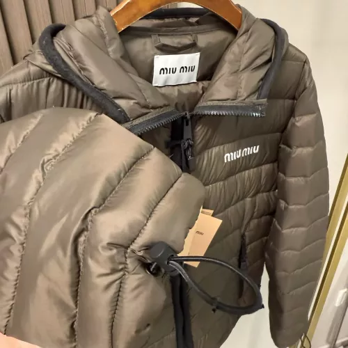 Cheap MIU MIU Down Feather Coat Long Sleeved For Women #1386142 Replica Wholesale [$160.00 USD] [ITEM#1386142] on Replica MIU MIU Down Feather Coat