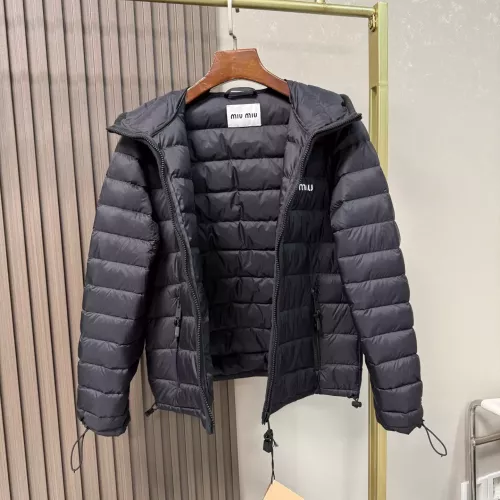 Cheap MIU MIU Down Feather Coat Long Sleeved For Women #1386143 Replica Wholesale [$160.00 USD] [ITEM#1386143] on Replica MIU MIU Down Feather Coat
