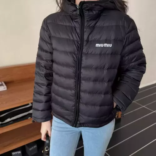 Cheap MIU MIU Down Feather Coat Long Sleeved For Women #1386143 Replica Wholesale [$160.00 USD] [ITEM#1386143] on Replica MIU MIU Down Feather Coat