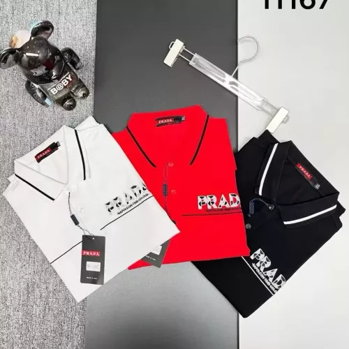 Cheap Prada T-Shirts Short Sleeved For Men #1386656 Replica Wholesale [$38.00 USD] [ITEM#1386656] on Replica Prada T-Shirts
