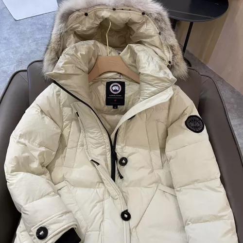 Cheap Canada Goose Down Feather Coat Long Sleeved For Women #1387254 Replica Wholesale [$257.85 USD] [ITEM#1387254] on Replica Canada Goose Down Feather Coat