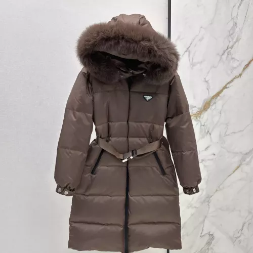 Cheap Prada Down Feather Coat Long Sleeved For Women #1387260 Replica Wholesale [$261.16 USD] [ITEM#1387260] on Replica Prada Down Feather Coat