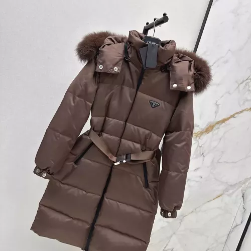 Cheap Prada Down Feather Coat Long Sleeved For Women #1387260 Replica Wholesale [$261.16 USD] [ITEM#1387260] on Replica Prada Down Feather Coat