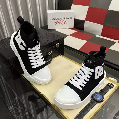 Cheap Dolce &amp; Gabbana D&amp;G High Top Shoes For Men #1387371 Replica Wholesale [$85.00 USD] [ITEM#1387371] on Replica Dolce &amp; Gabbana D&amp;G High Top Shoes