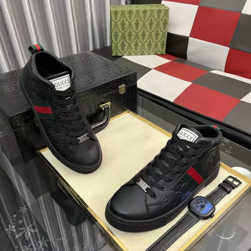 Cheap Gucci High Tops Shoes For Men #1387724 Replica Wholesale [$88.00 USD] [ITEM#1387724] on Replica Gucci High Tops Shoes