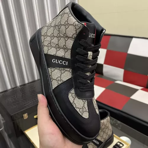 Cheap Gucci High Tops Shoes For Men #1387725 Replica Wholesale [$85.00 USD] [ITEM#1387725] on Replica Gucci High Tops Shoes