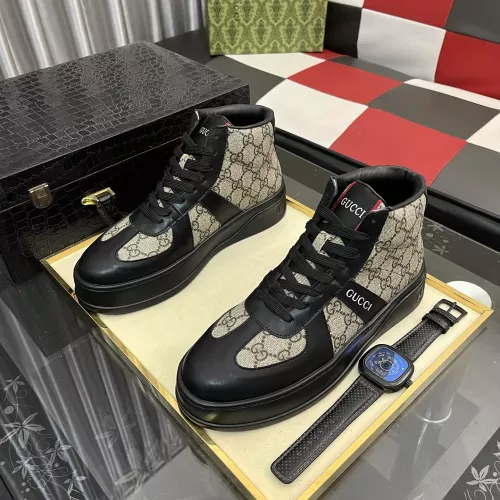 Cheap Gucci High Tops Shoes For Men #1387725 Replica Wholesale [$85.00 USD] [ITEM#1387725] on Replica Gucci High Tops Shoes